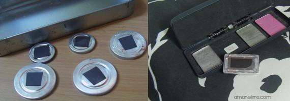 Haciendo una paleta de sombras casera