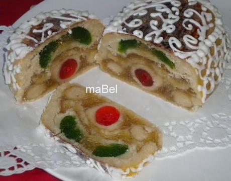 Pan de cádiz ( mazapán con frutas)