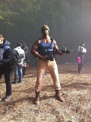 Fotos de Stallone, Norris y Lundgren en el rodaje de 'The Expendables 2'