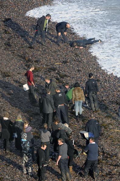 Scarlett Johansson en el set de Under the Skin