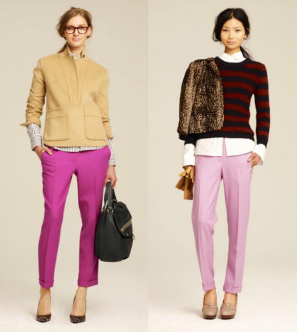 Alegra tu look de otoño con los pantalones de colores