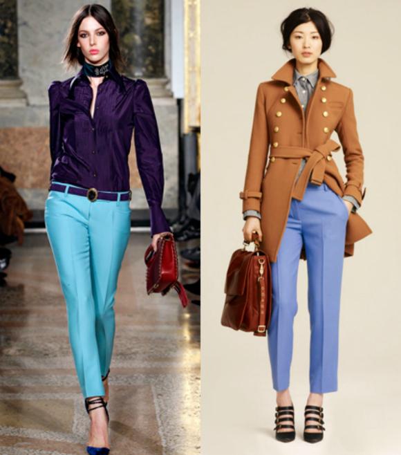 Alegra tu look de otoño con los pantalones de colores