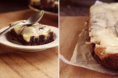 Brownie con chocolate y queso