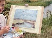 'Pequeño Monet' nueve años empieza hacer fortuna obras
