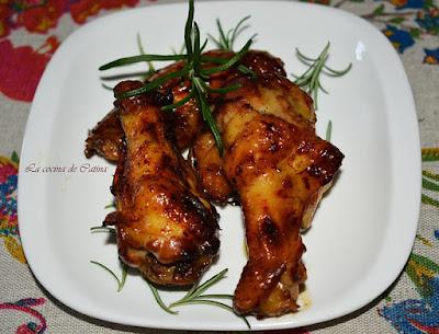 Alitas de pollo con salsa de soja