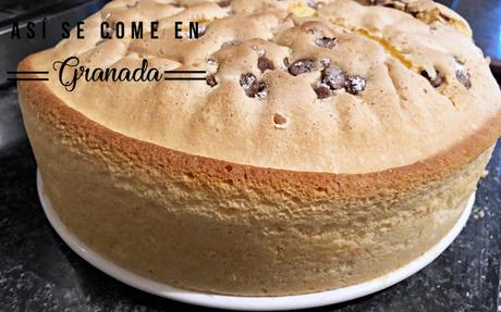 Bizcocho de nata y pepitas de chocolate sin gluten