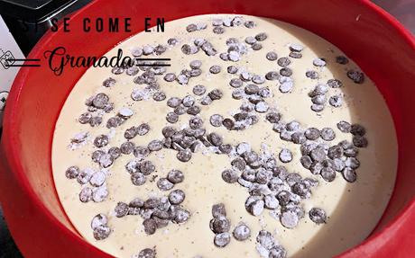 Bizcocho de nata y pepitas de chocolate sin gluten