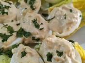 Huevos rellenos aguacate mayosesa atun