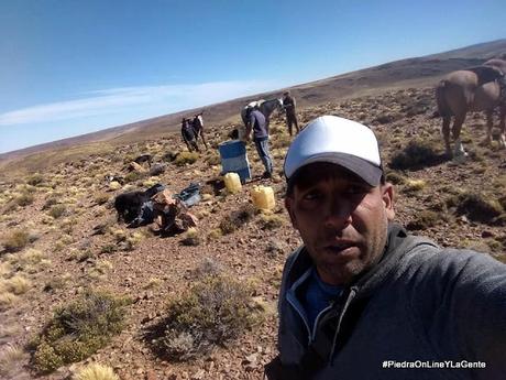 Traslado a caballo de materiales hacia un cerro para instalar una torre en Mencué