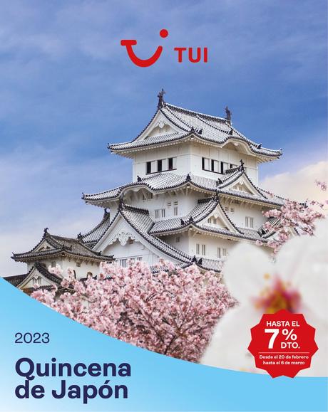 TUI apuesta por Japón, un destino cuya demanda crece notablemente y lanza una campaña con hasta un 7% dto
