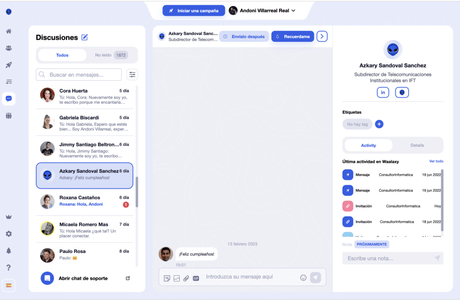 Waalaxy, una herramienta de automatización de prospección waalaxy crm