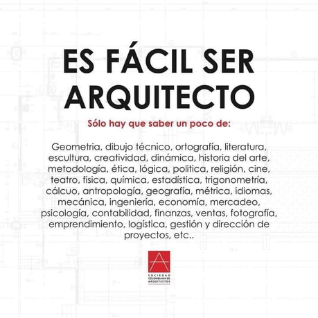 Es fácil ser arquitecto