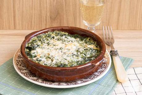 Espinacas a la crema con gambas Espinacas a la crema con gambas