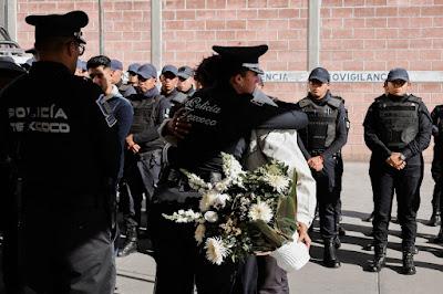 SENTIDO ADIÓS A POLICÍAS EN TEXCOCO SENTIDO ADIÓS A POLICÍAS EN TEXCOCO