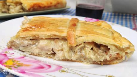 Empanada de pollo y setas