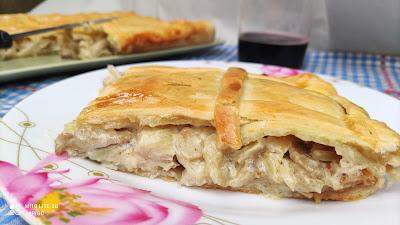 Empanada de pollo y setas