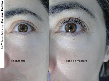 Maquillaje Isa Love de Isadora: así quedan la máscara de pestañas, labial matte, base, corrector e iluminador.