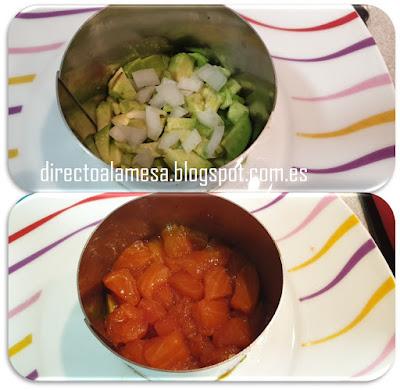 Tartar de salmón y aguacate