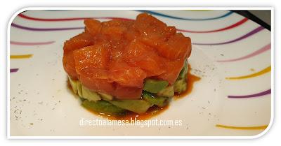 Tartar de salmón y aguacate