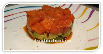Tartar de salmón y aguacate