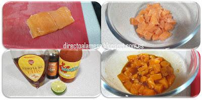 Tartar de salmón y aguacate