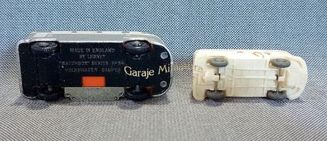 Volkswagen Kombi en dos versiones de Matchbox y Wiking