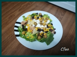 Ensalada de pollo y setas