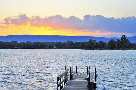 Lago Chickamauga al atardecer