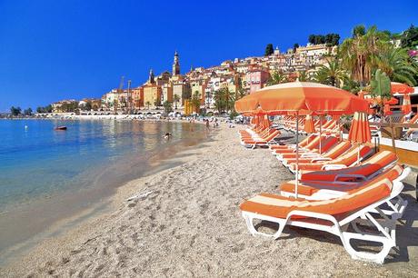 Playa en Menton, Sur de Francia.
