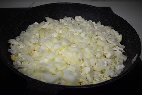 Tortilla de coliflor con cebolla Tortilla de coliflor con cebolla
