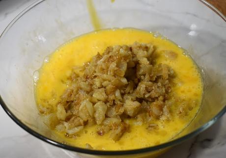Tortilla de coliflor con cebolla Tortilla de coliflor con cebolla