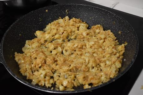 Tortilla de coliflor con cebolla Tortilla de coliflor con cebolla