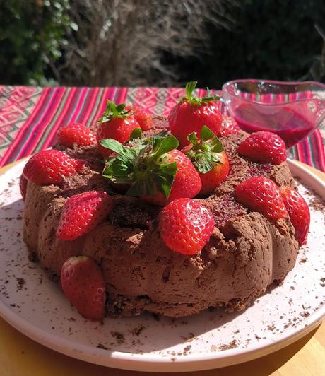 Mousse de chocolate y fresas Mousse de chocolate y fresas
