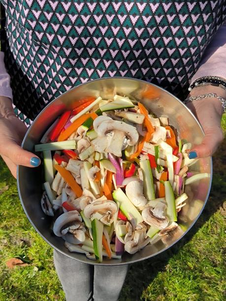 Fideos con vegetales al estilo chino