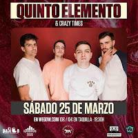 Concierto de Quinto Elemento y Crazy Times en Desierto Rojo de Valladolid