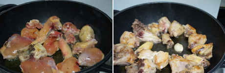 Pollo con verduras y champiñones Pollo con verduras y champiñones