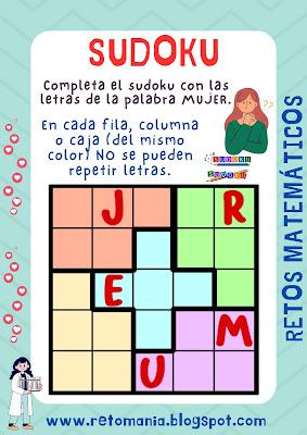 Desafíos matemáticos, Retos matemáticos, Problemas matemáticos, Problemas de lógica, Problemas de ingenio, Problemas de ingenio matemático, Mujer, Día de la Mujer, Matemática, Matematik, Mates, Matemátika, Juego de letras, Juego de palabras