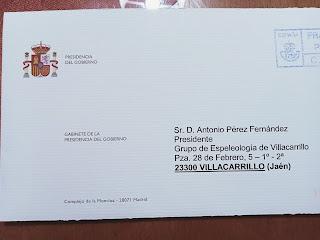 Recibimos carta del Gabinete de la Presidencia del Gobierno