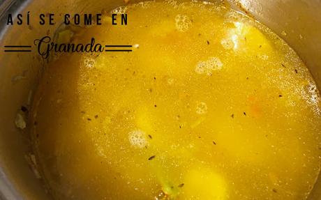 Bullabesa sin pescado con huevos