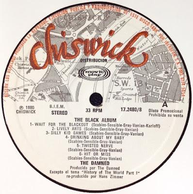 The Damned - The Black album Lp 1980
