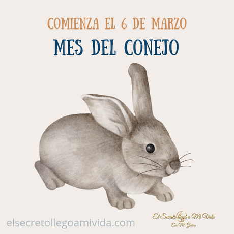 Marzo 2023 mes Conejo de Madera Yin