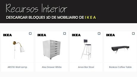 Descargar bloques 3D de mobiliario de Ikea gratis