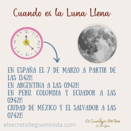 Hoy 7 de Marzo Luna llena