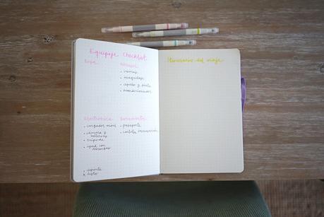 El método bullet journal para organizar un viaje El método bullet journal para organizar un viaje