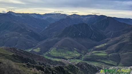 Vistas desde el Cantu Texerines hacia el Cantu l'Osu