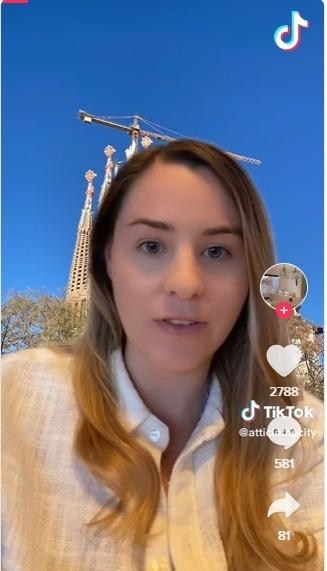 En TikTok: Americana se sorprende por la “calidad” de los pisos para rentar en Barcelona