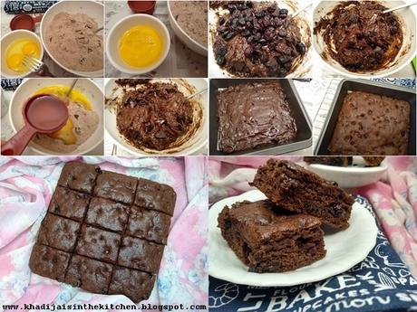 BROWNIES AUX CANNEBERGES/ CRANBERRY BROWNIES / BROWNIES CON ARÁNDANOS /براونيز بالتوت البري المجفف