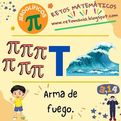 Día Pi Desafío matemático, Reto matemático, Problema matemático, Problema de ingenio, Problema de lógica, Reto, Reto visual, Reto mental, Jeroglífico, Jeroglífico con solución, Día Pi, Día Internacional de las Matemáticas