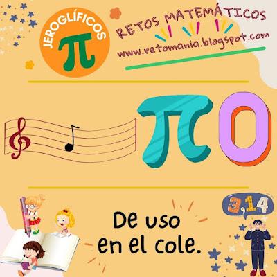 DÍA PI Desafío matemático, Reto matemático, Problema matemático, Problema de ingenio, Problema de lógica, Reto, Reto visual, Reto mental, Jeroglífico, Jeroglífico con solución, Día Pi, Día Internacional de las Matemáticas