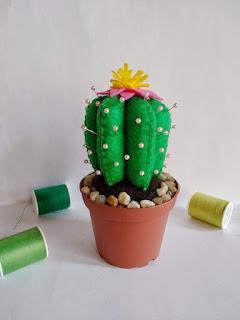 Cómo hacer mini cactus en maceta con fieltro